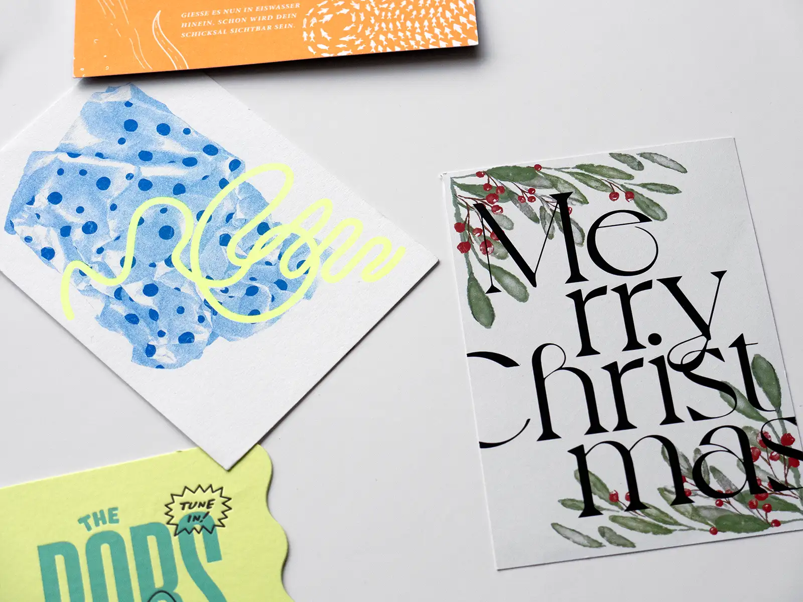Designkarten zu Weihnachten und Neujahr Grafikmagazin