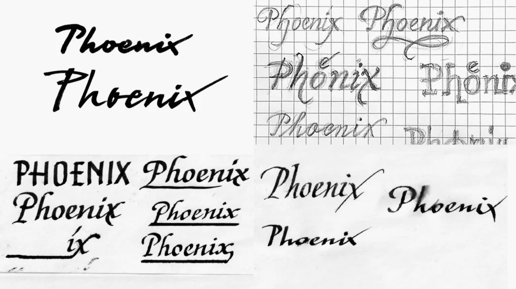 Phoenix Verlag für Grafikdesign CI Entwürfe