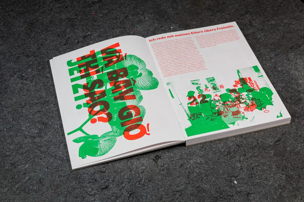 Grafikmagazin Freiheit Studierendenarbeit von der Technischen Hochschule Nürnberg