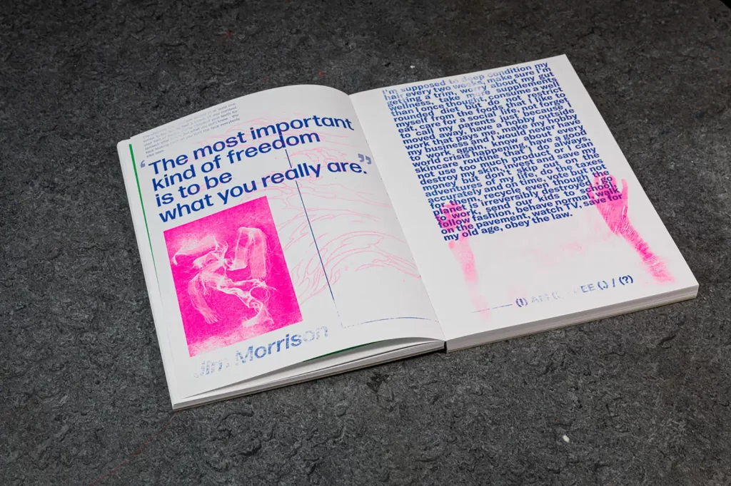 Grafikmagazin Freiheit Studierendenarbeit von der Technischen Hochschule Nürnberg